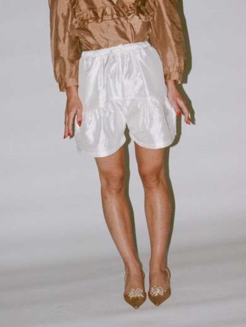 Chelsea Mak Orlando shorts in pinstripe